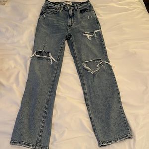 Abercrombie Ankle Straight Ultra High Rise w/ Rips!!!